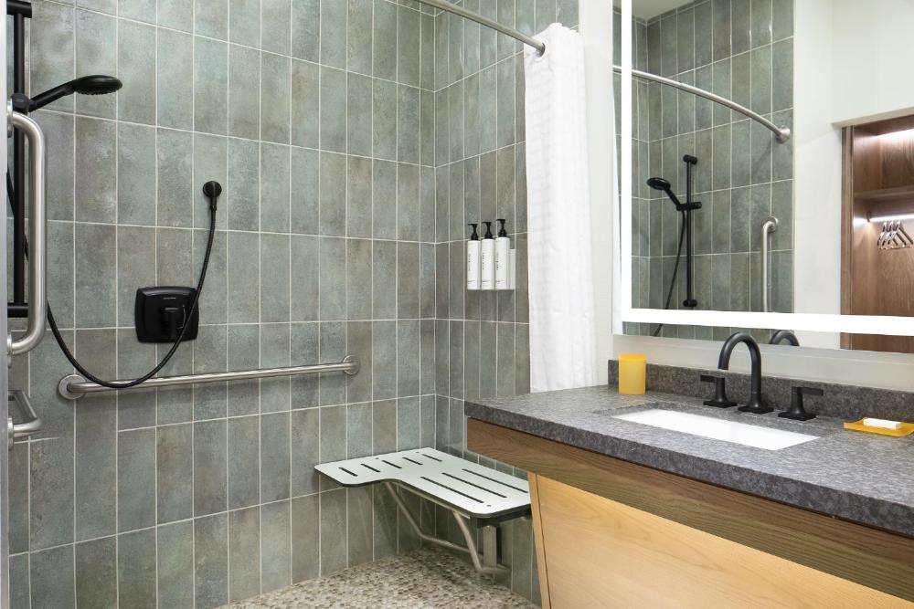 Standard Queen Room - Mobility/Hearing Accessible with Roll-In Shower interior